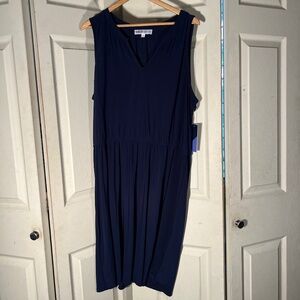 MeriSkye Blue V Neck Dress Size 2XL